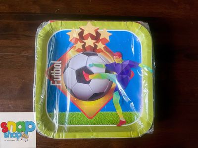 Paquete 10 platos Fútbol ⚽️