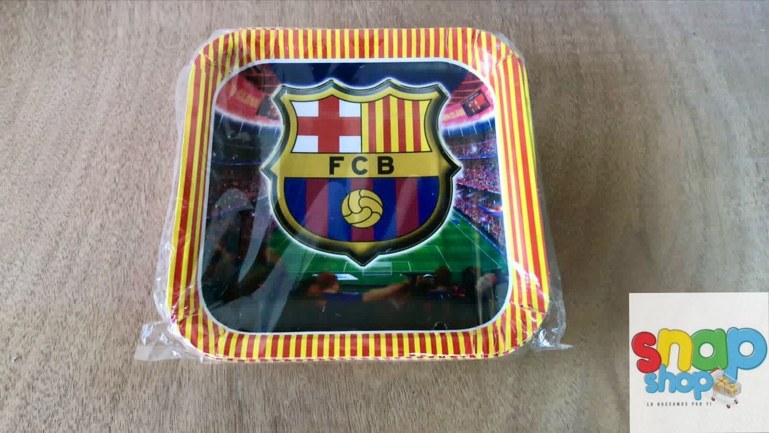Paquete 10 platos Barca fútbol