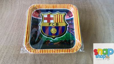 Paquete 10 platos Barca fútbol