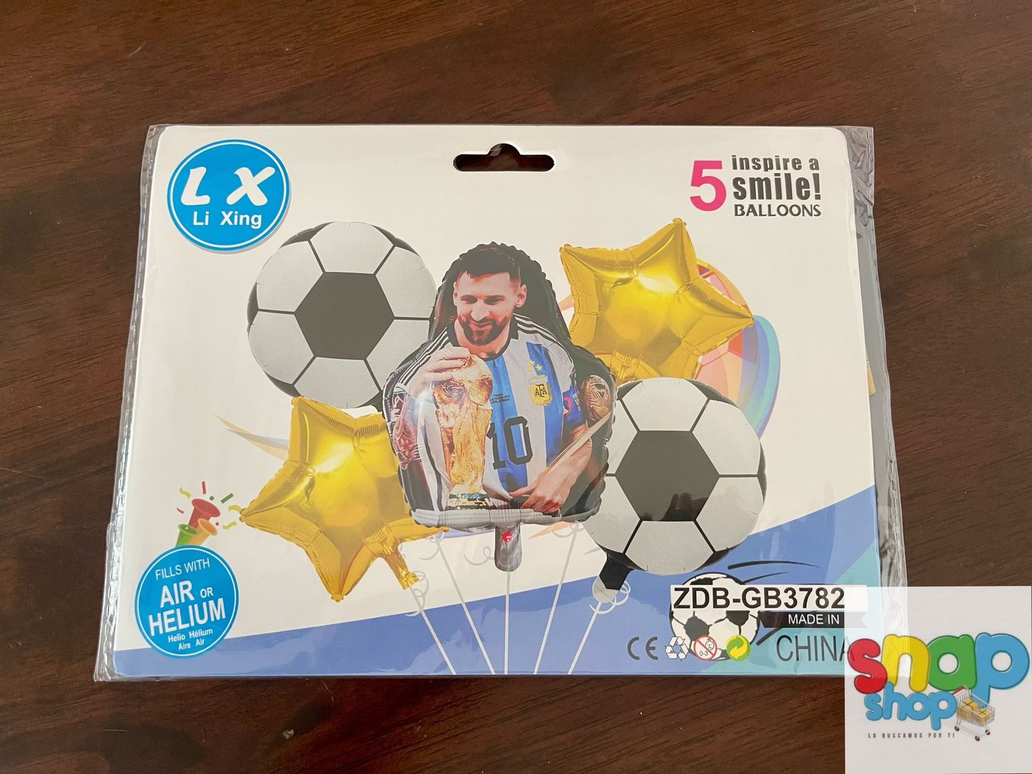 Set de 5 globos Messi copa ⚽️