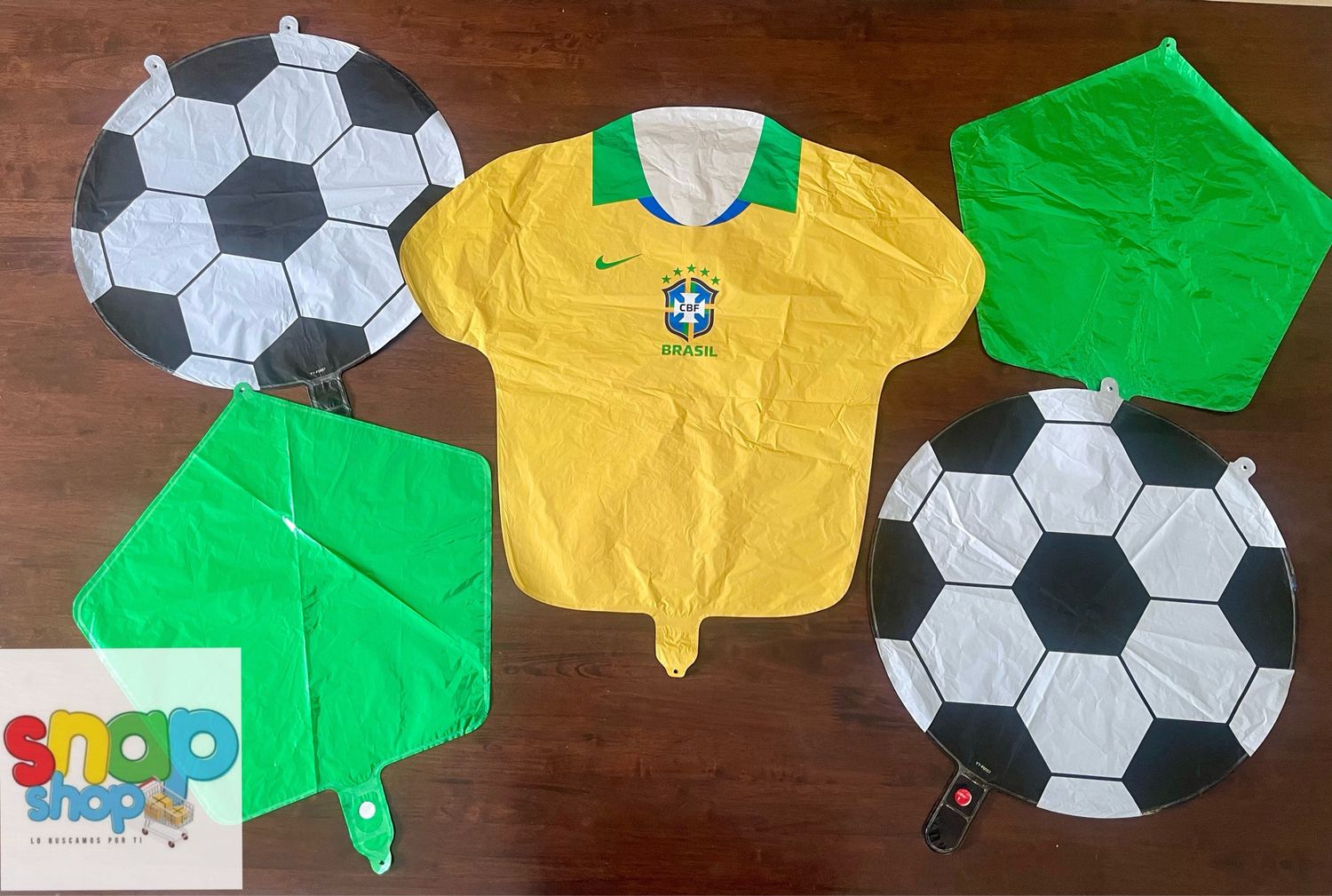 Set de 5 globos Camiseta Brasil 🇧🇷 ⚽️