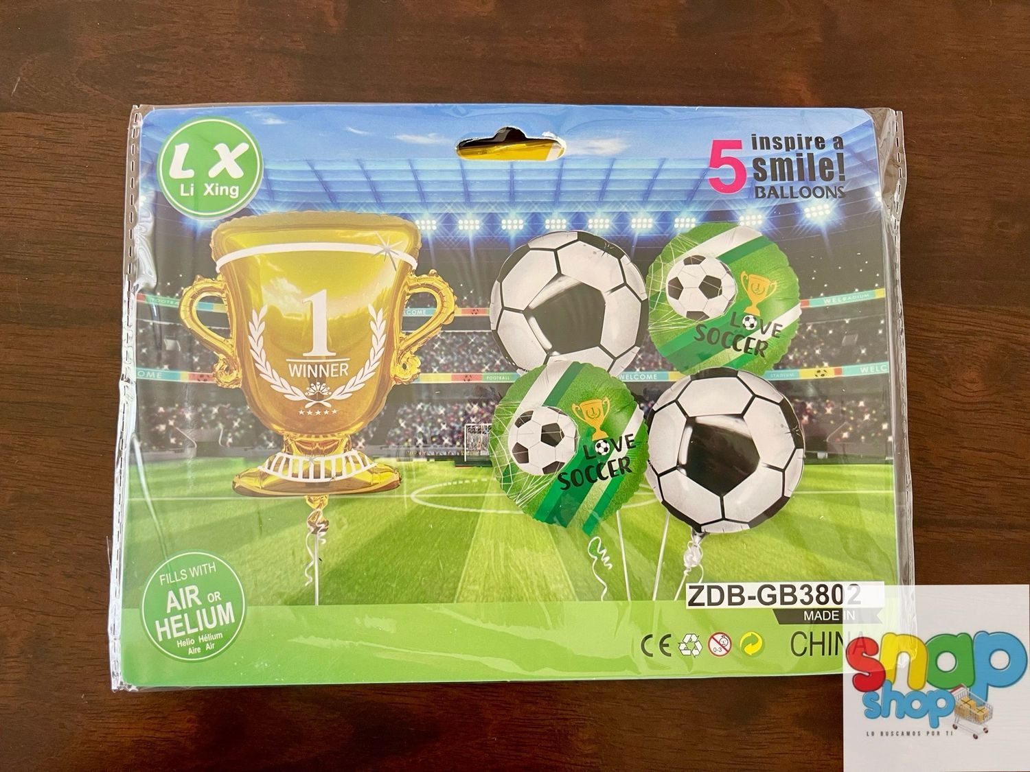 Set de 5 globos Copa de Fútbol ⚽️
