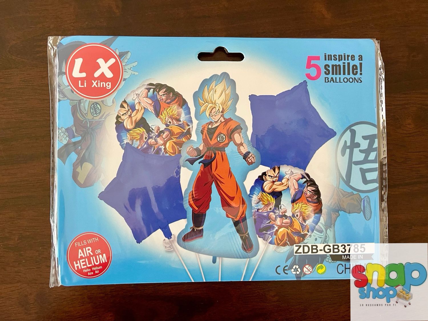 Set de 5 globos Dragon Ball