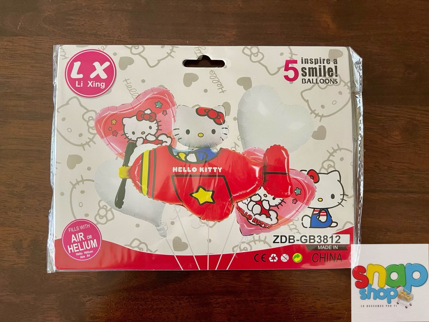 Set de 5 globos Hello Kitty