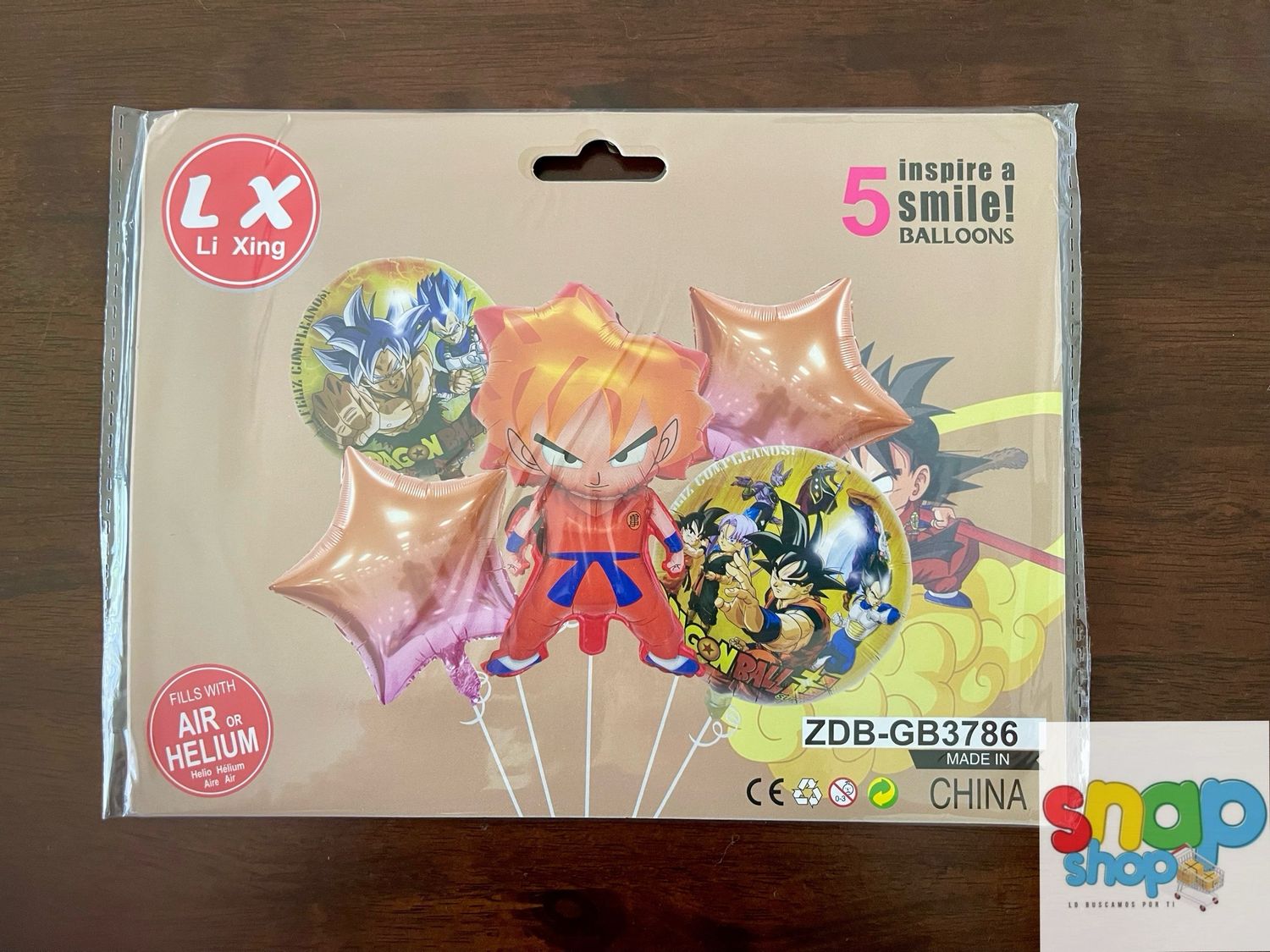 Set de 5 globos Dragon Ball