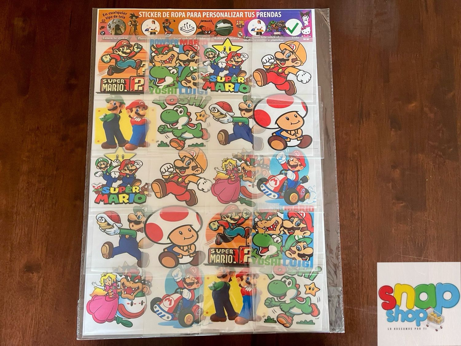 Etiqueta planchable Súper Mario Bros