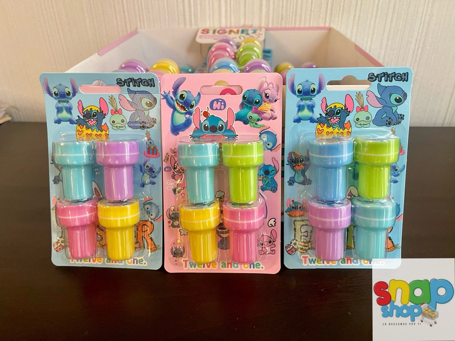 Set 4 sellos de Stitch