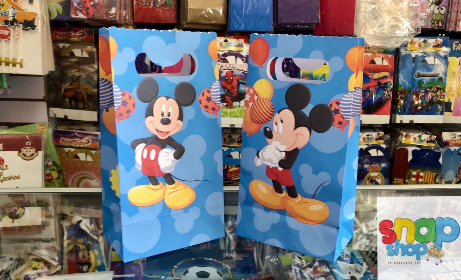 Paquete 10 bolsas para sorpresas Mickey Mouse