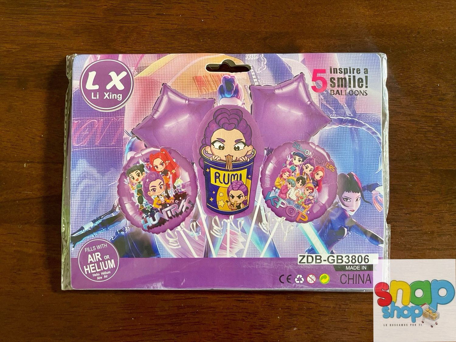 Set de 5 globos Guerreras K-pop