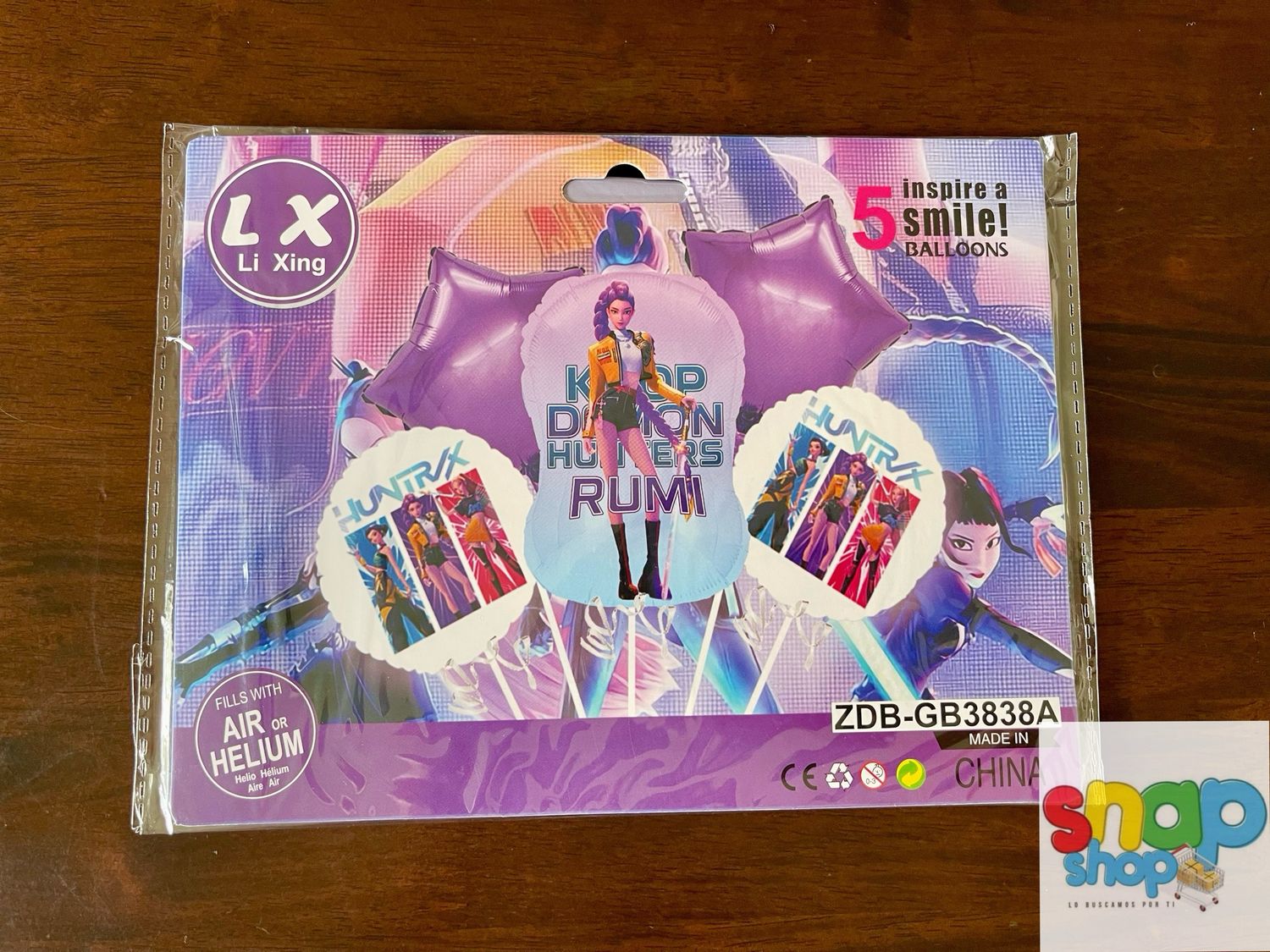 Set de 5 globos Guerreras K-pop Rumi