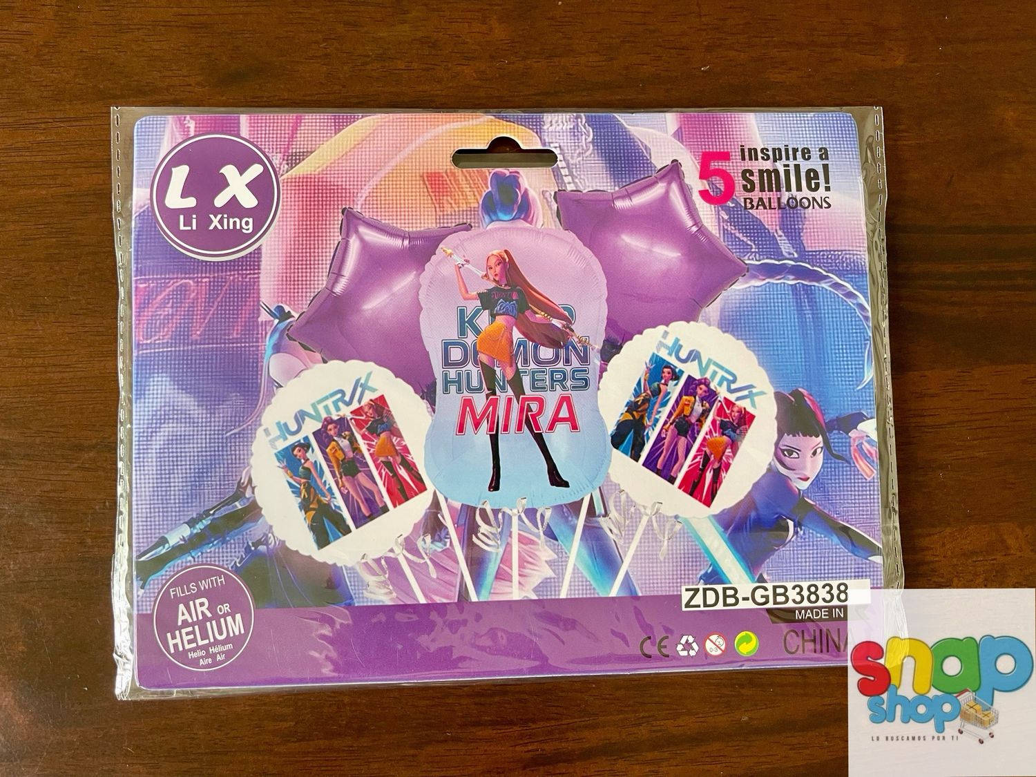 Set 5 globos Guerreras K-pop Mira