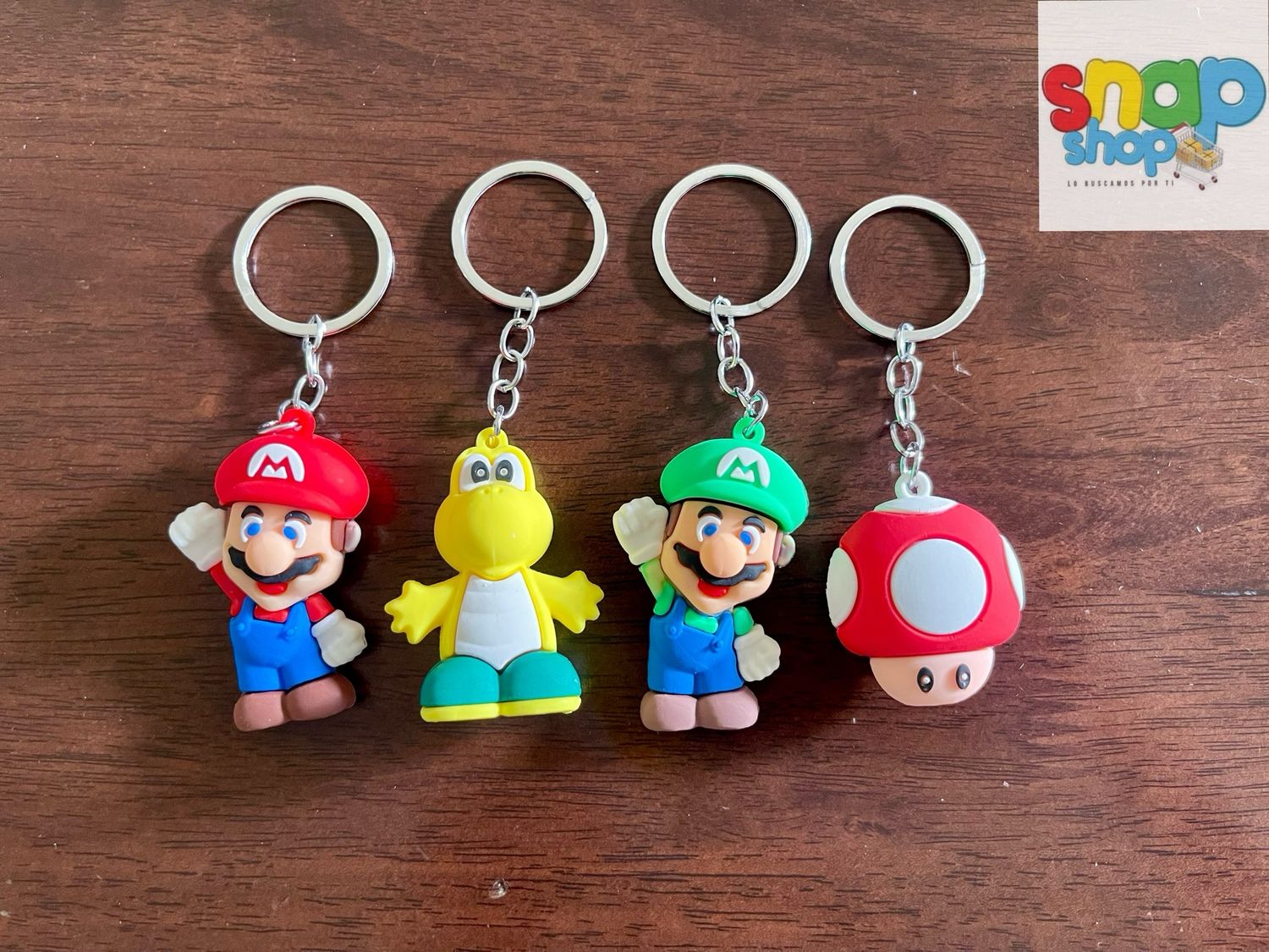 Colección 4 llaveros Súper Mario Bros.