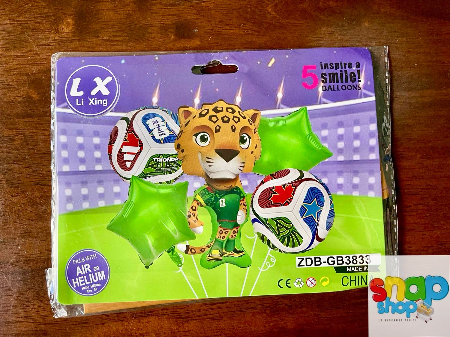 Set de 5 globos Mundial  ⚽️