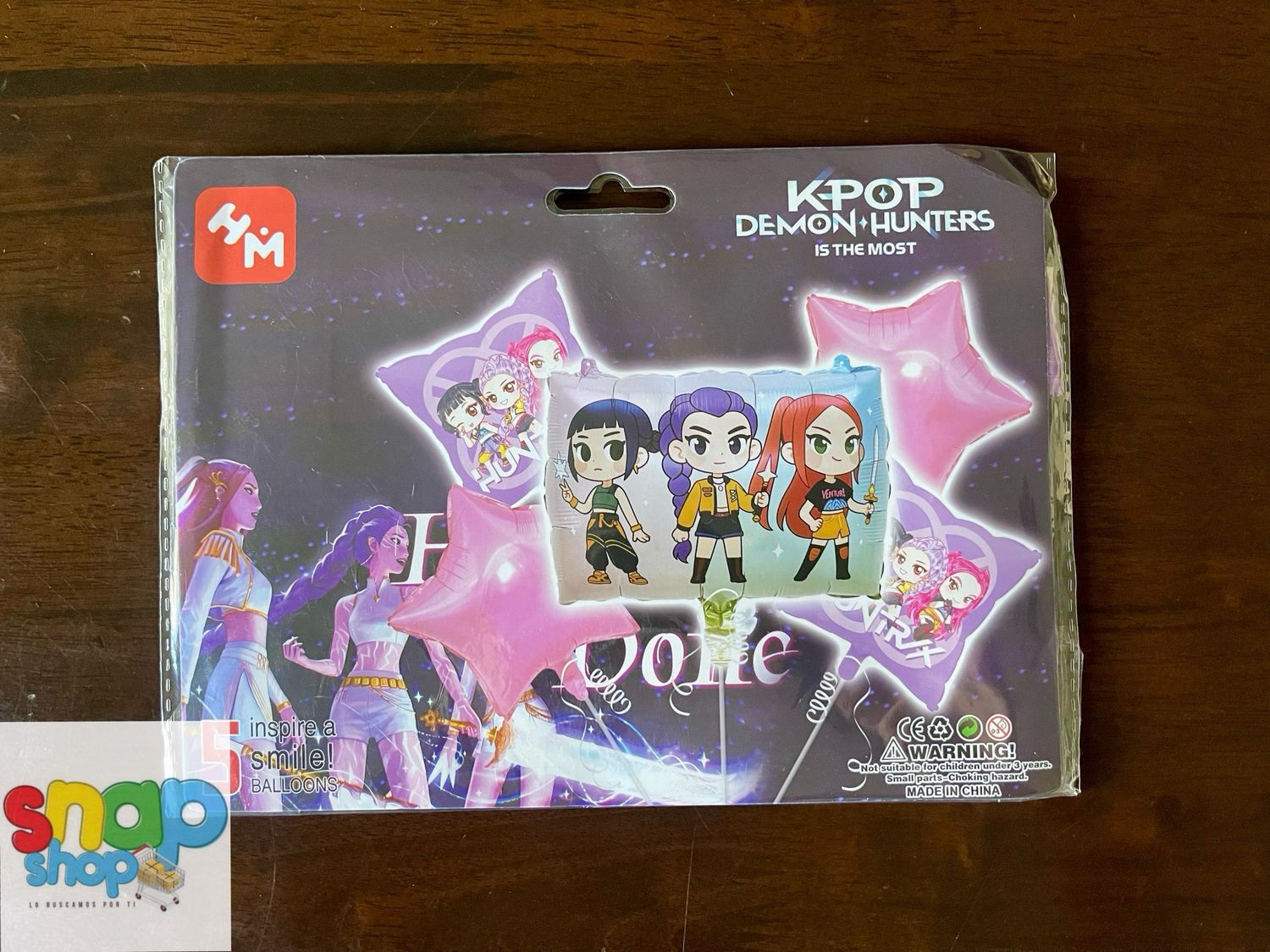 Set de 5 Globos Guerreras K-pop
