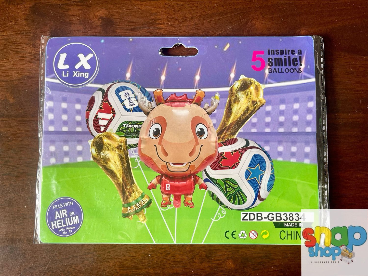 Set de 5 globos Mundial ⚽️