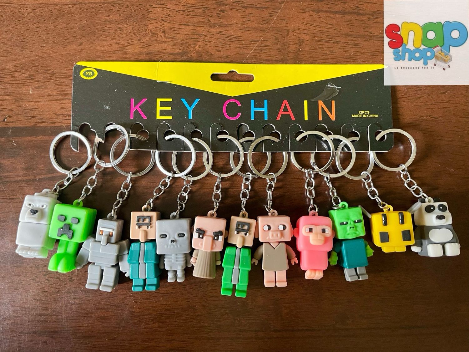 Colección 6 Llaveros Minecraft