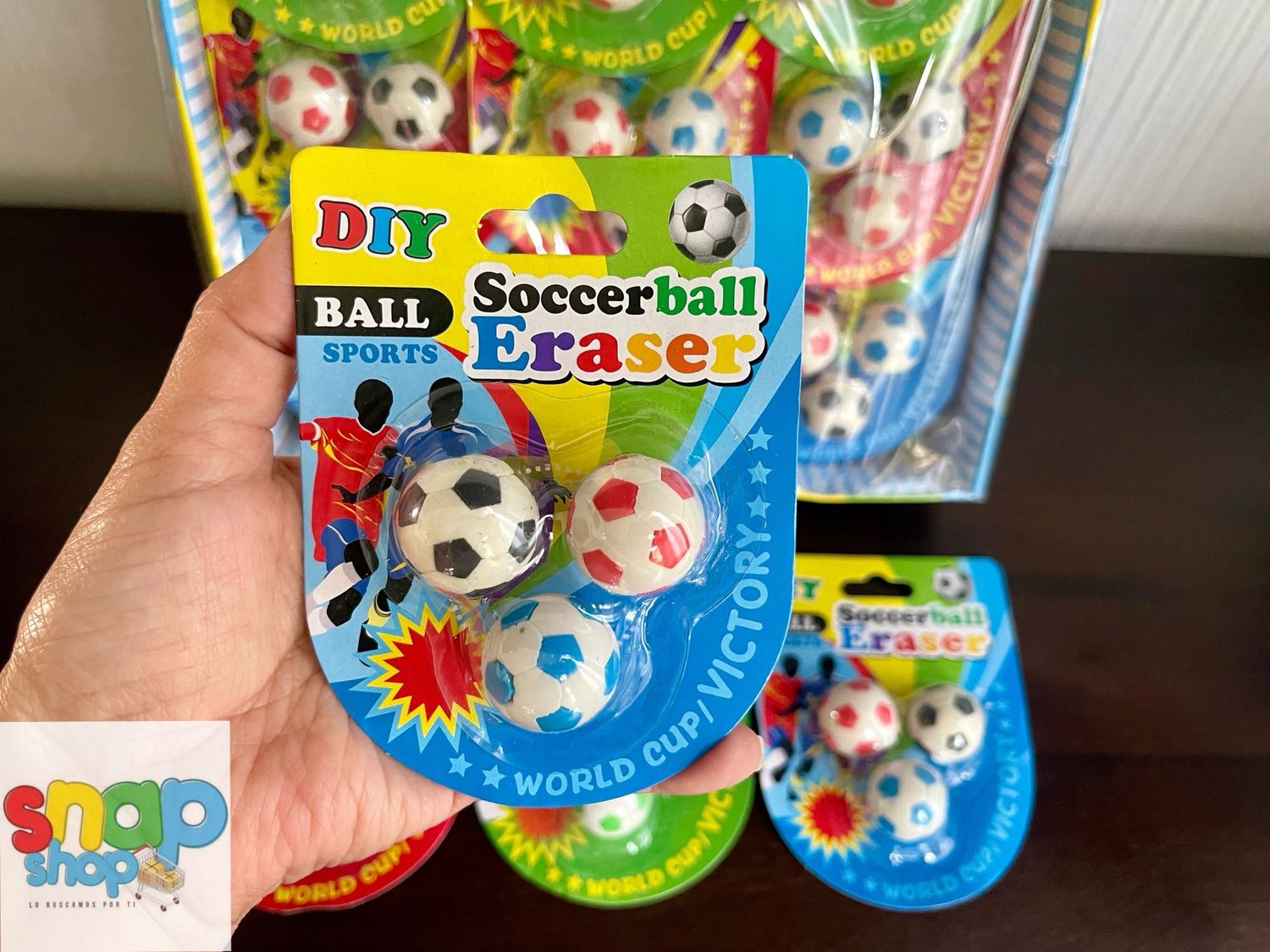 Set 3 borradores pelota de fútbol ⚽️