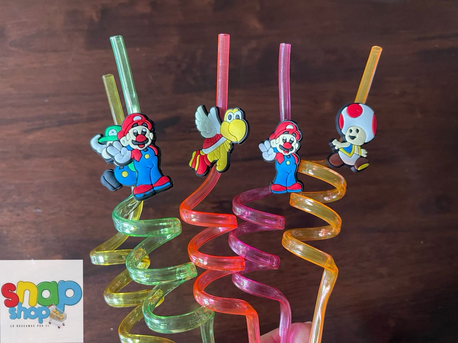 Set de 5 pajillas Súper Mario Bros