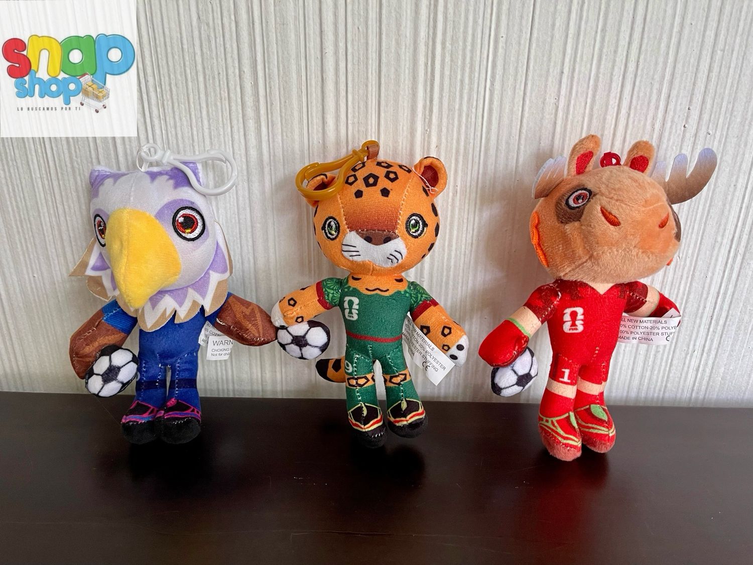 Peluche llavero mascotas del mundial