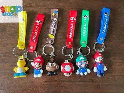 Colección 6 llaveros Súper Mario Bros.
