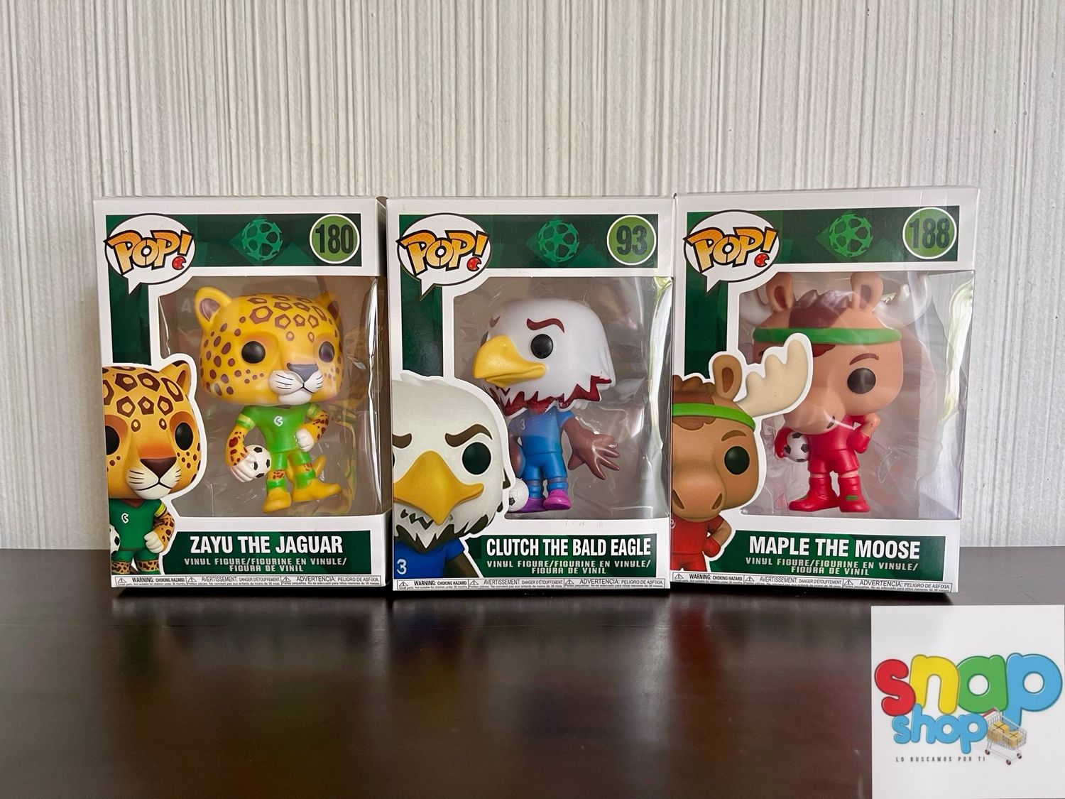 Set de 3 Figuras Pop mascotas del mundial