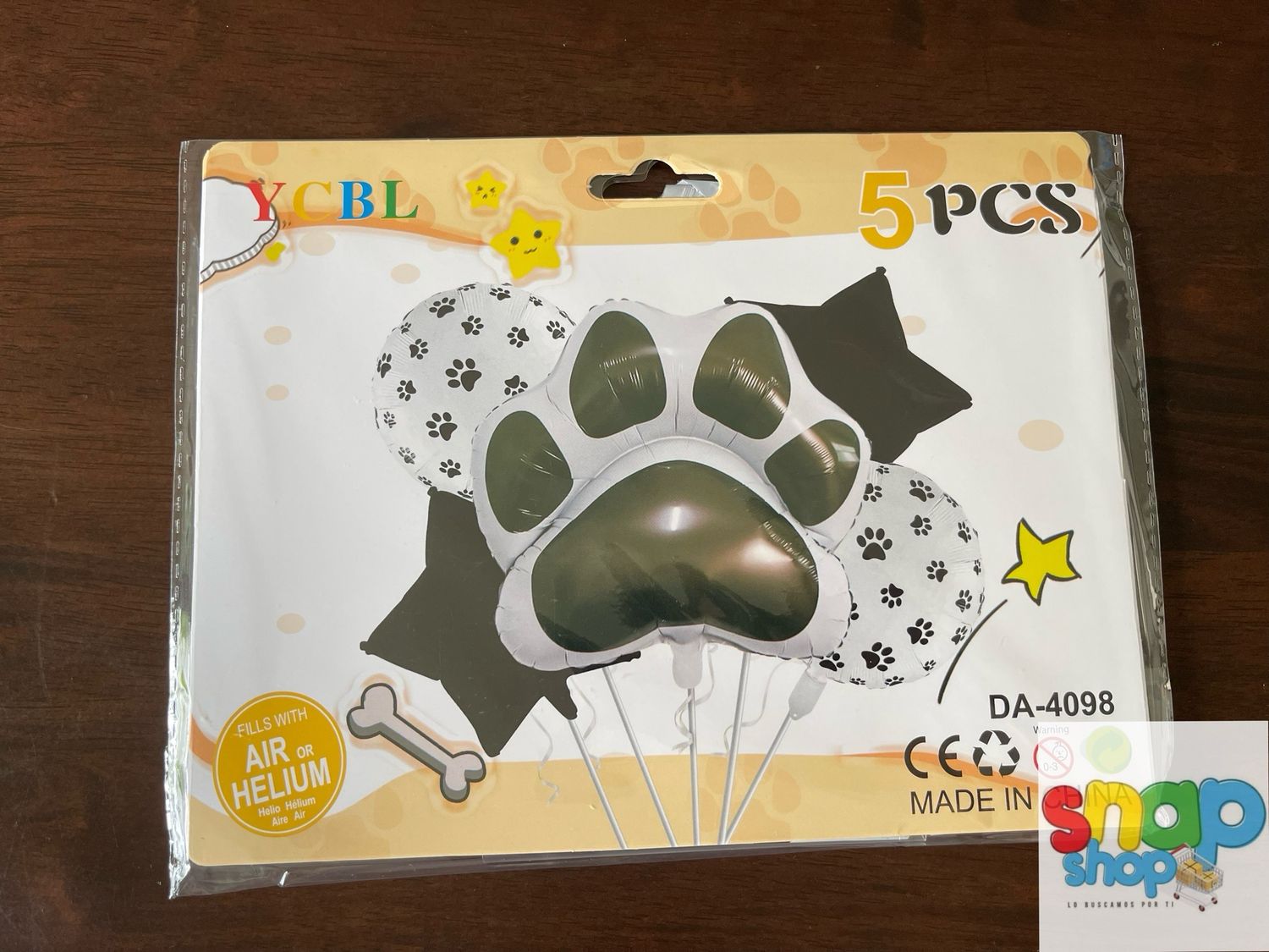 Set de globos Huella 🐾 negra