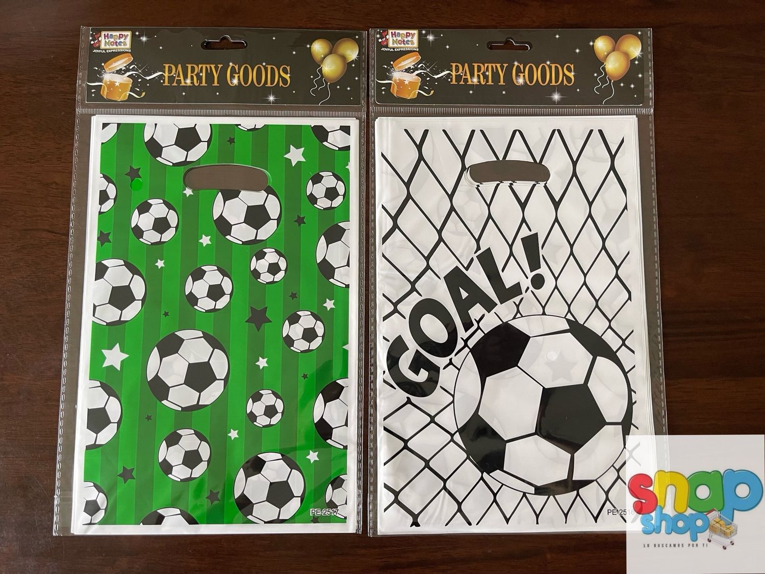 Paquete 10 bolsas para dulces diseño fútbol ⚽️