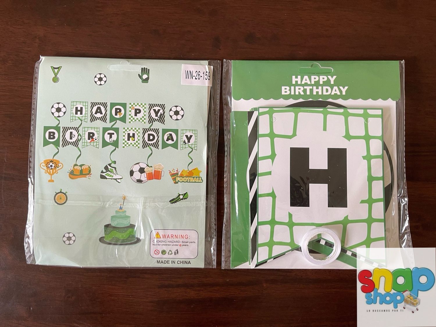 Letrero Happy Birthday ⚽️ diseño fútbol