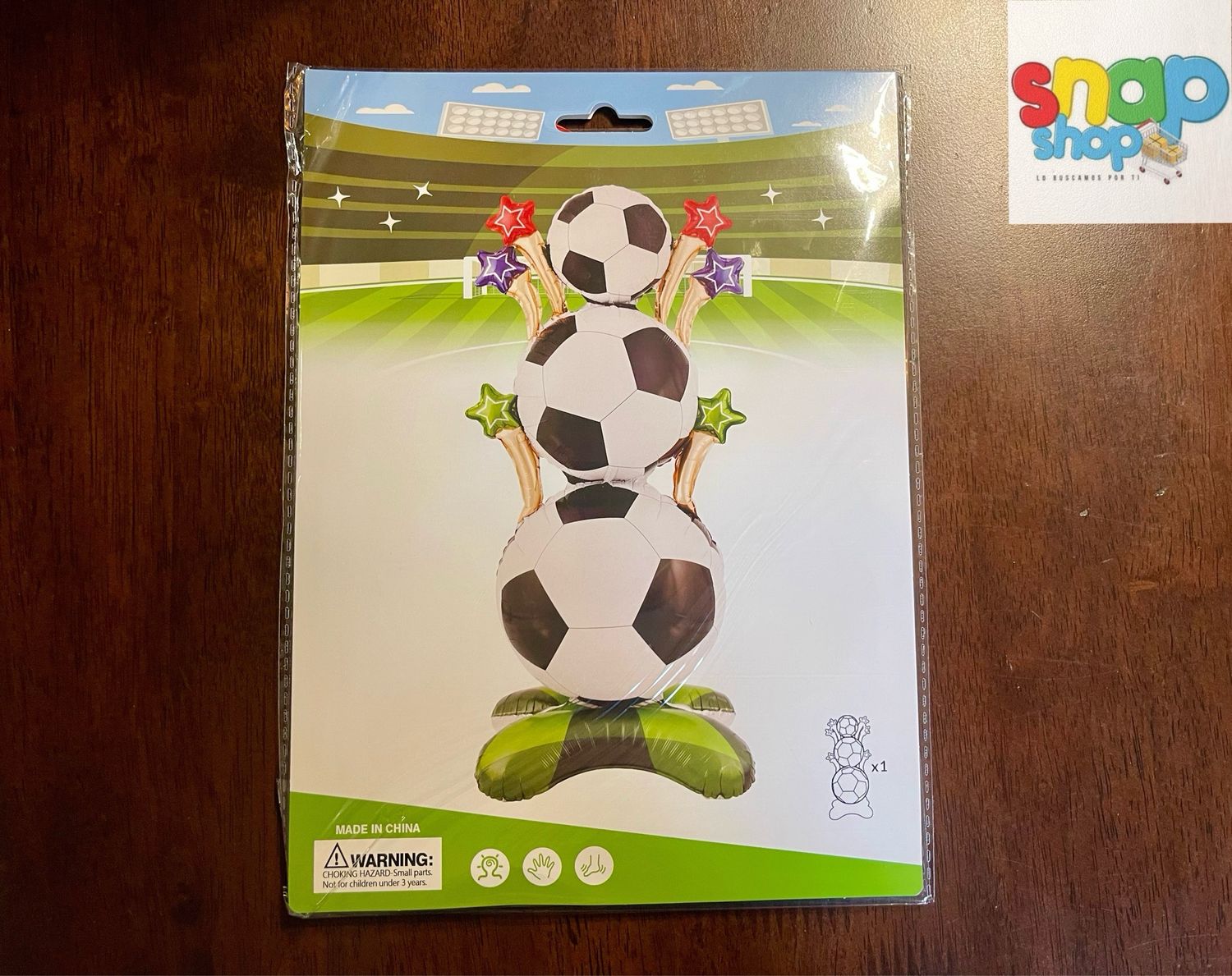 Globo de piso diseño fútbol ⚽️