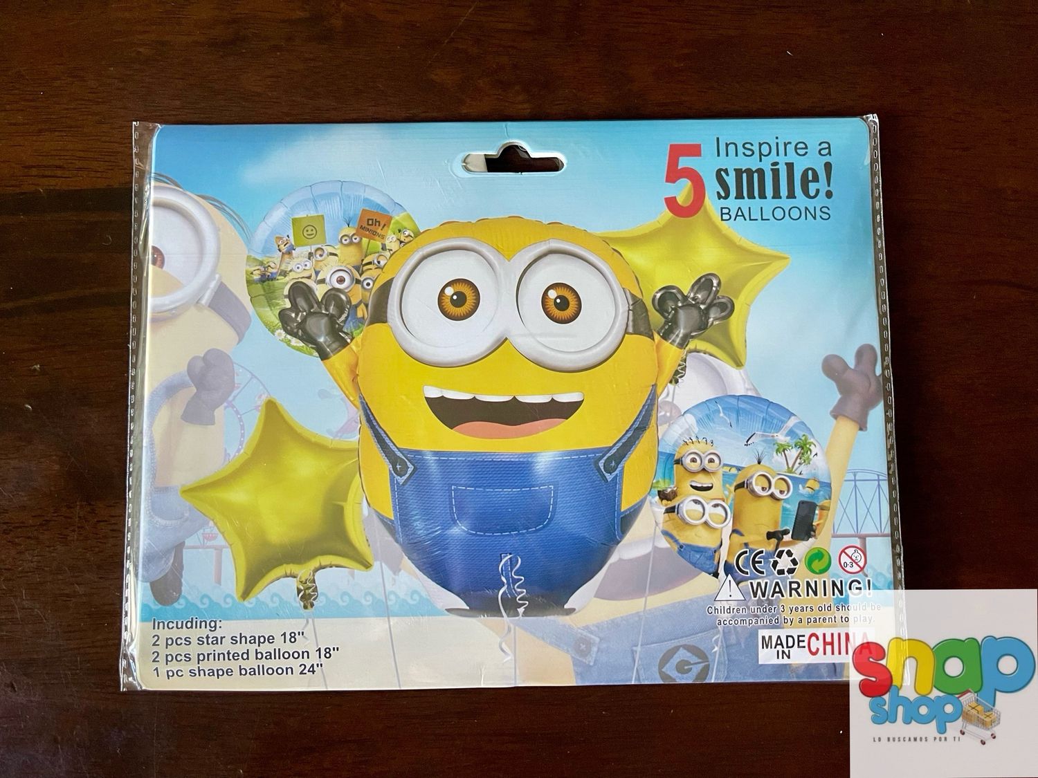 Set 5 globos Minions