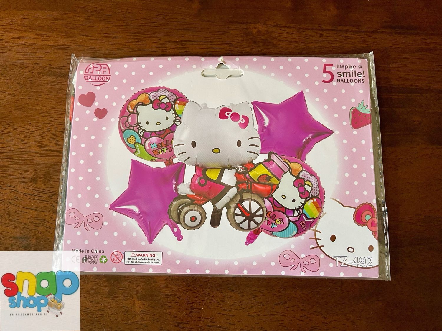 Set 5 globos Hello Kitty