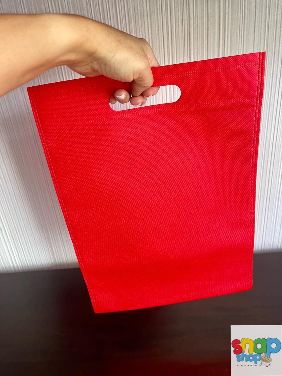 Paquete 10 Bolsa ecológica rojo