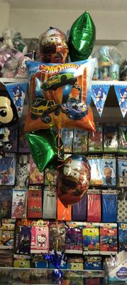 Arreglo de 5 globos ( set ) con helio con base