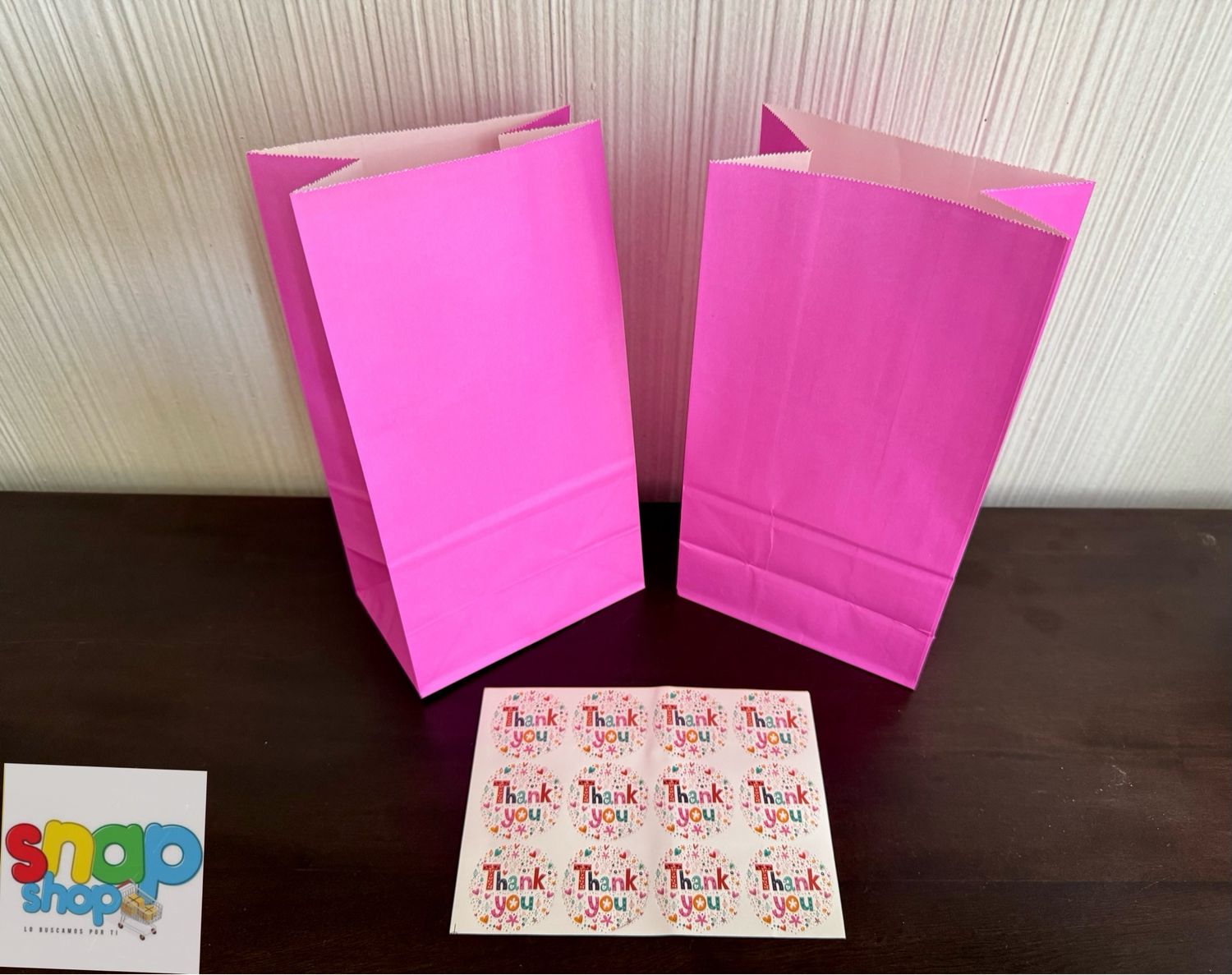 Paquete 12 bolsas para sorpresas Fucsia