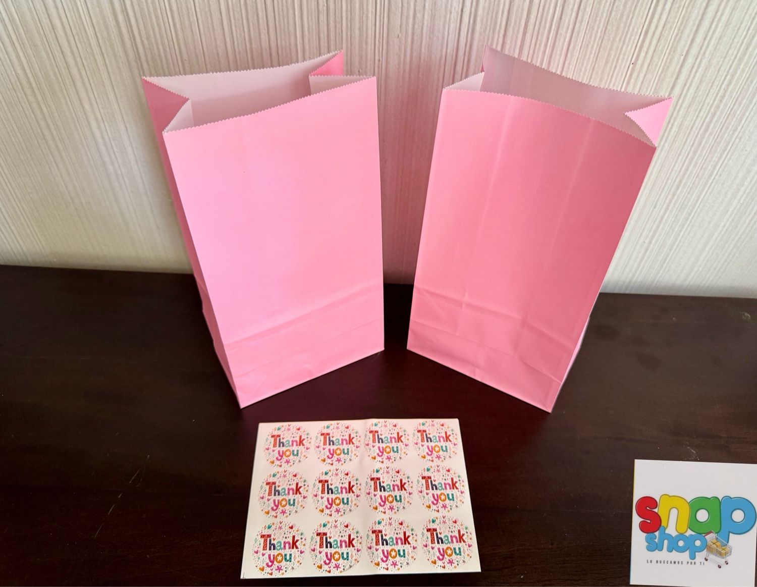 Paquete 12 bolsas para sorpresas Rosado claro