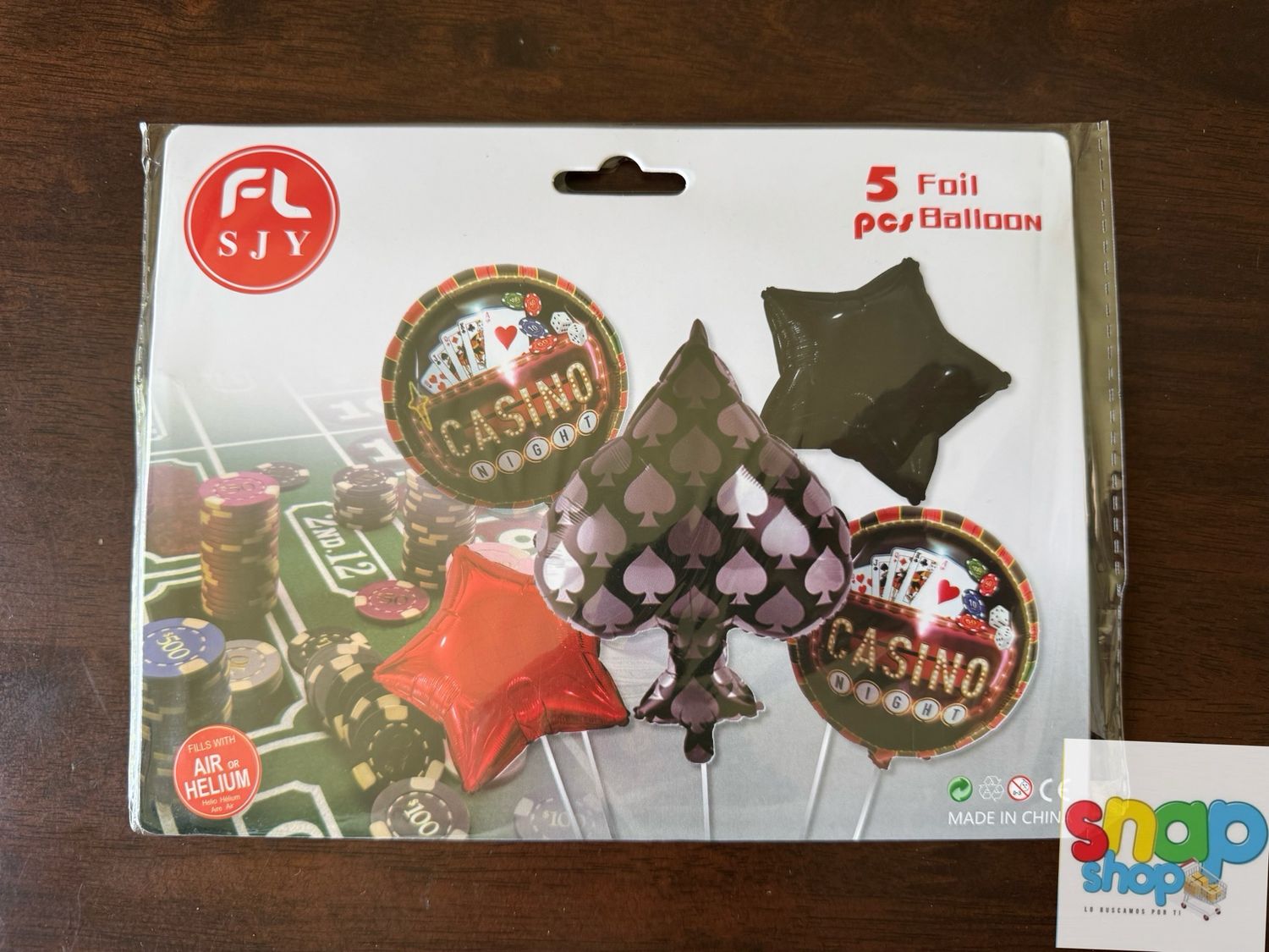 Set de 5 globos Casino 🎰🃏