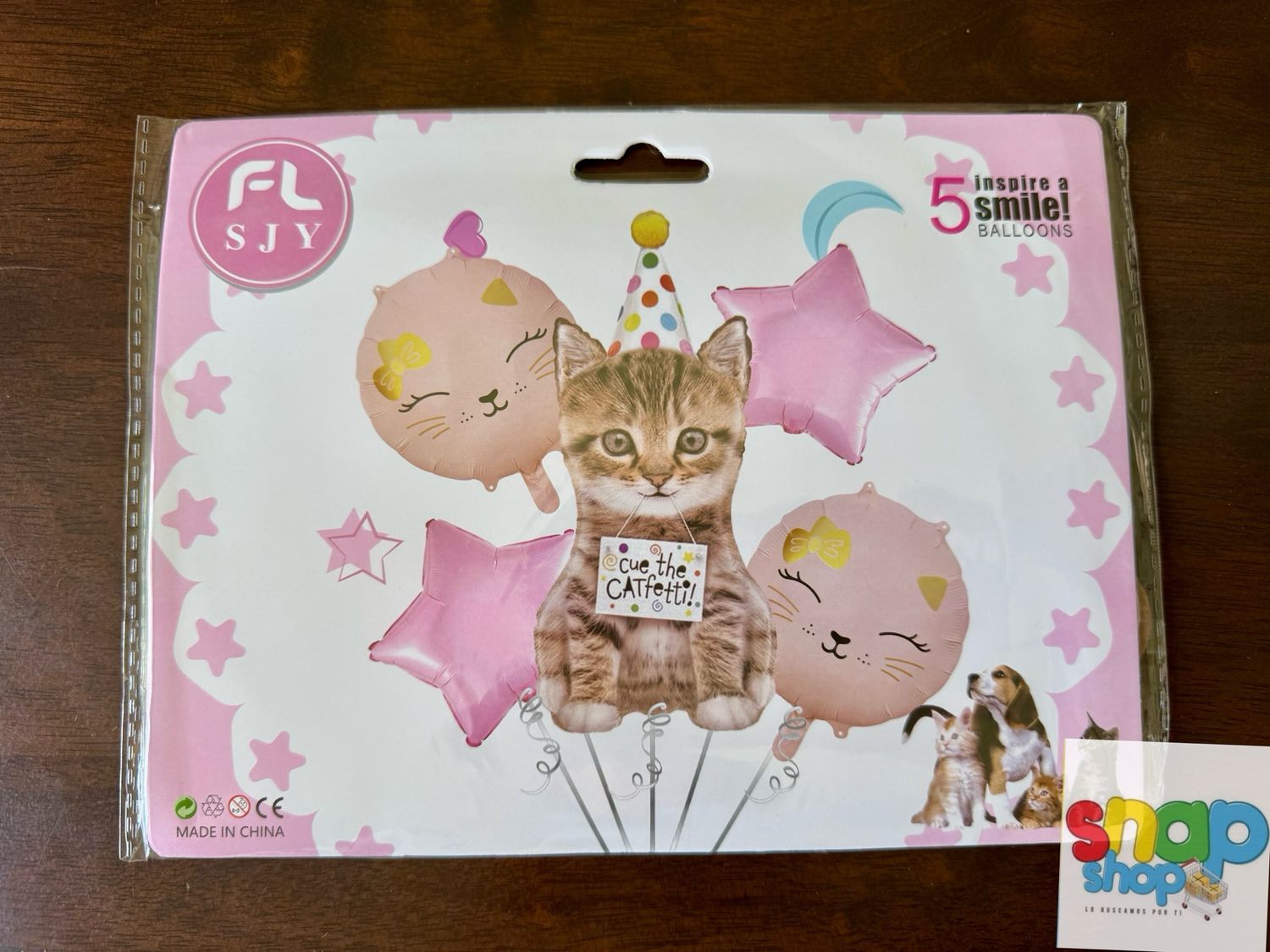 Set de 5 globos Gato 🐈