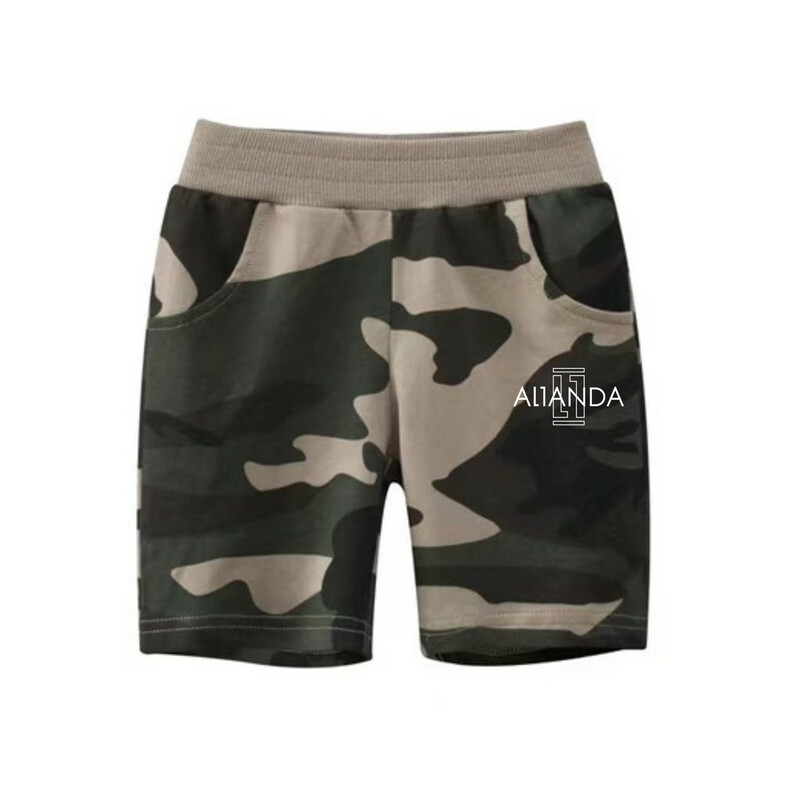Boys Camo Shorts Green