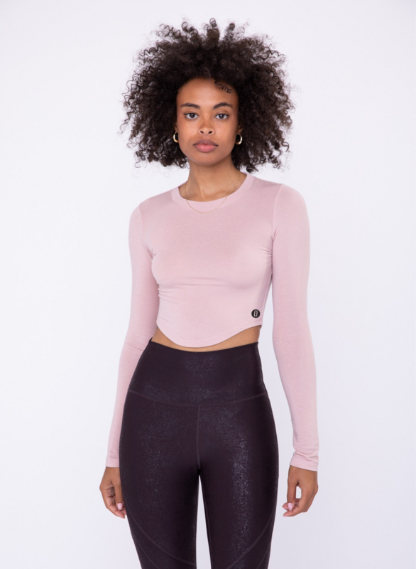 Womens Long Sleeve Crop Top