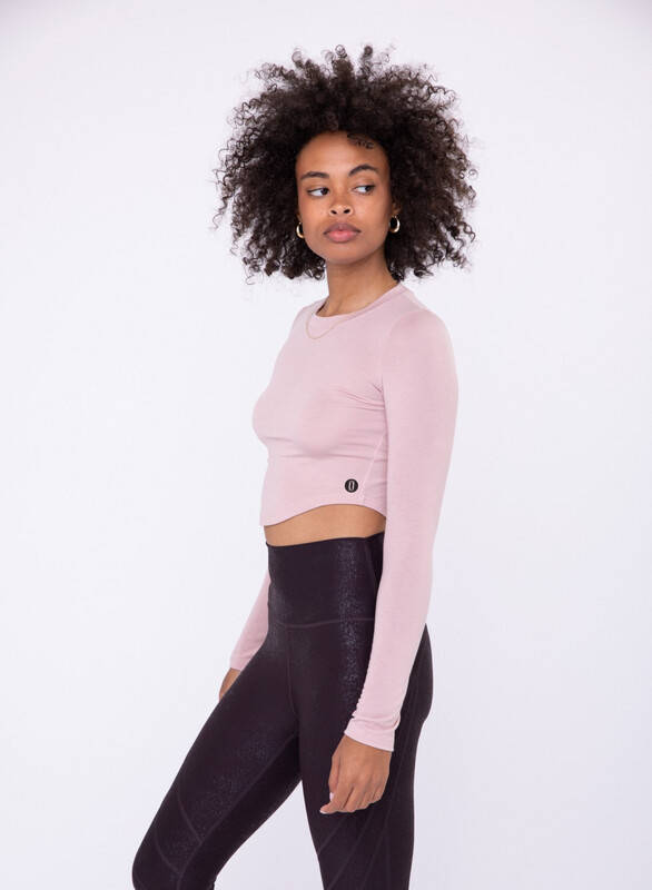 Womens Long Sleeve Crop Top