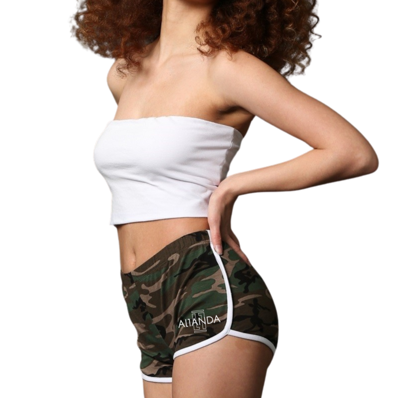 Womens Camo Design Lounge Shorts