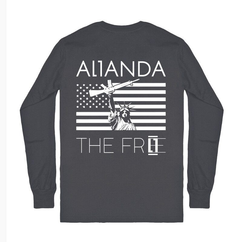Freedom Long Sleeve Flag Back Print