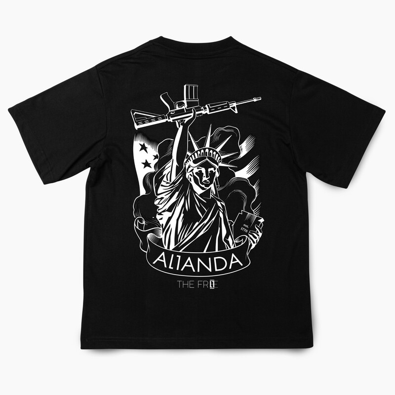 A11ANDA&#39;S OG Lady Liberty Graphic Print T-shirt