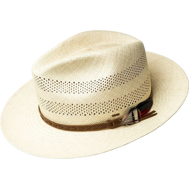 Ezra Genuine Handwoven Vented Panama Hat