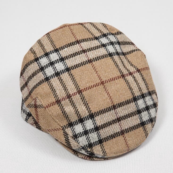 Irish Tweed Cap Camel Thompson Check
