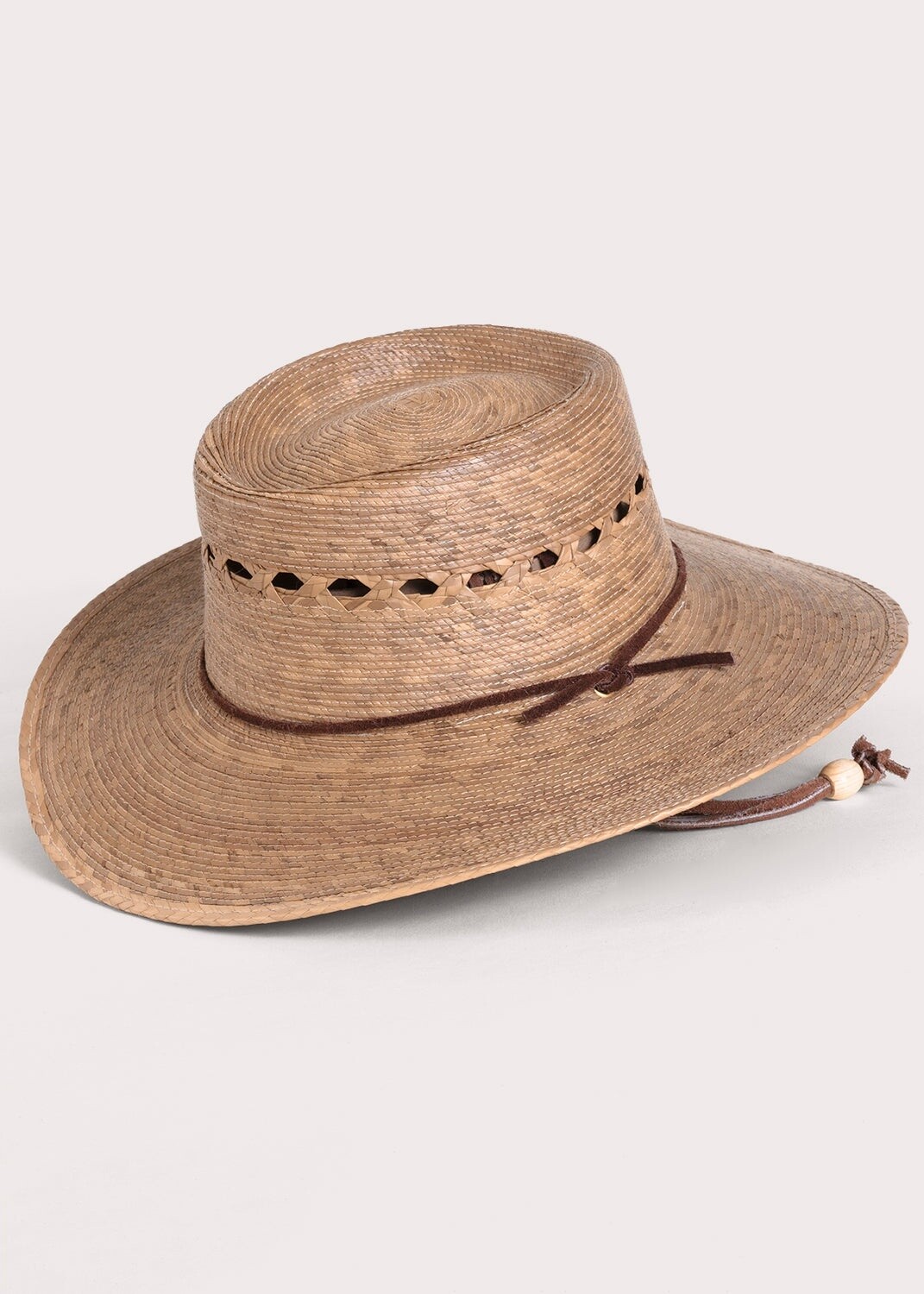 Outback Lattice - Natural Palm Hat, Size: Small