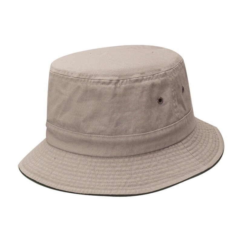 Buoy Cotton Bucket Hat, Colour: Khaki/Navy, Size: Medium