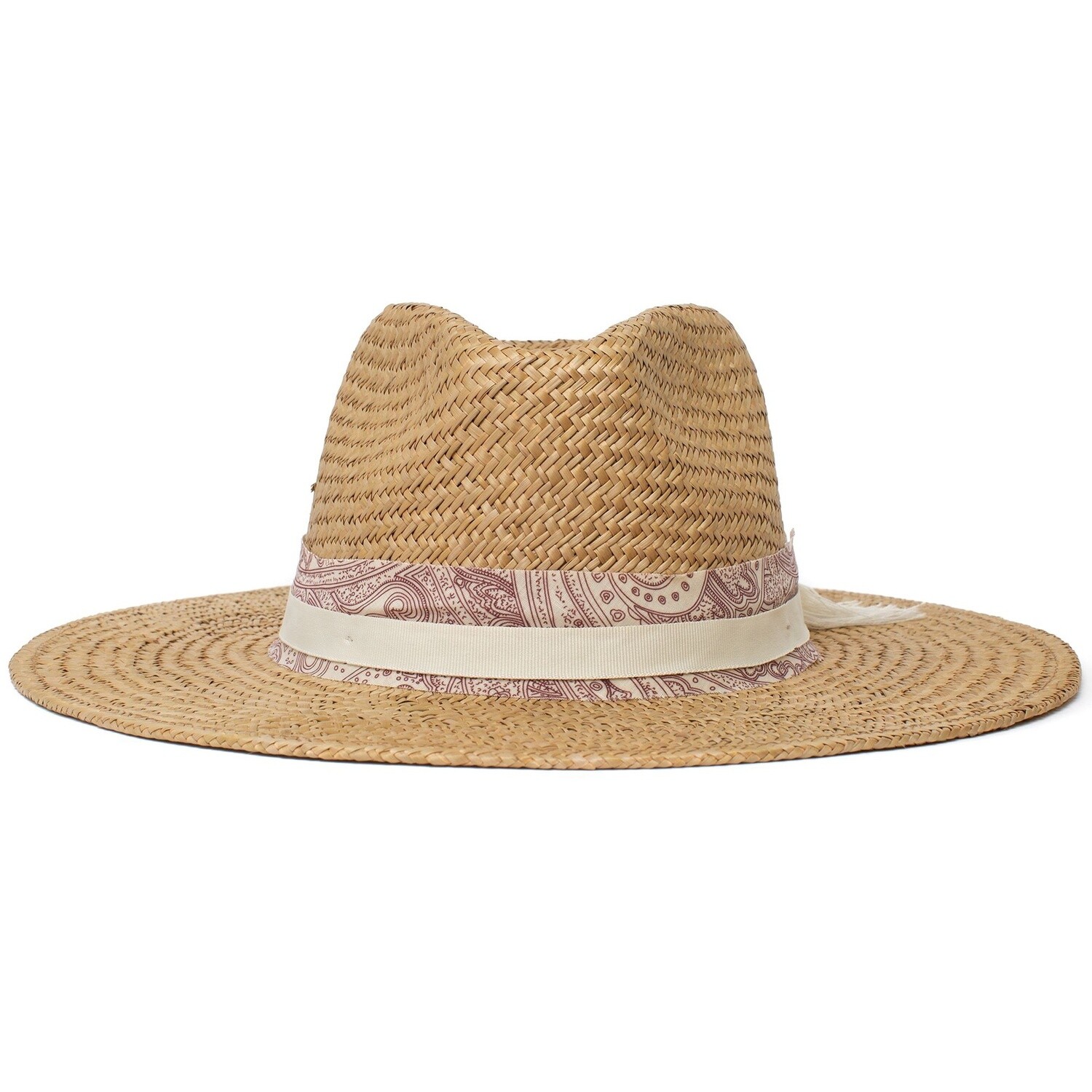 Boa Vida Flat Brim Palm Straw Hat, Colour: Natural, Size: Small