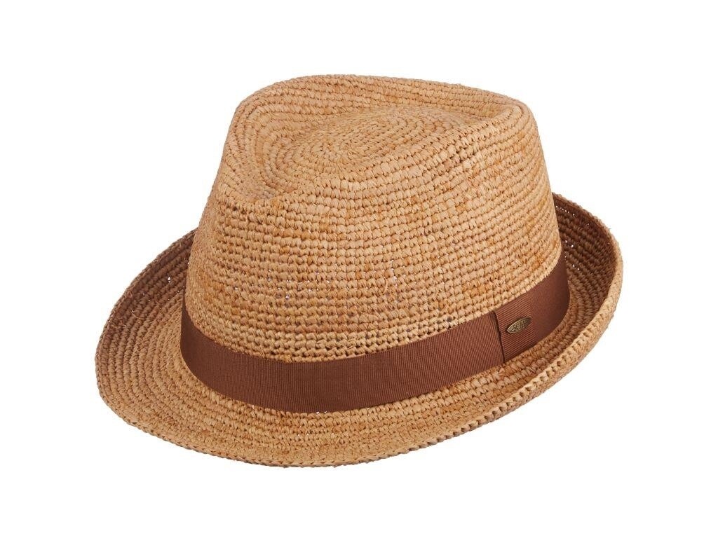 Coba Raffia Fedora, Size: S/M, Colour: Tea