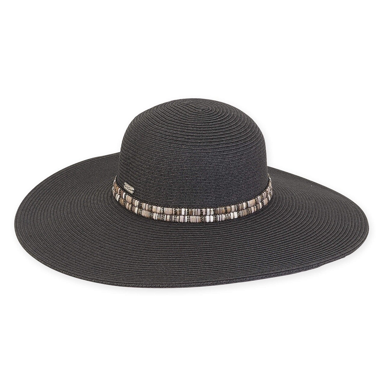 HH2315 Wide Brim Paper Braid, Size: O/S, Colour: Black